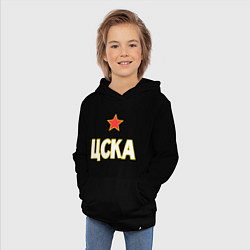 Толстовка детская хлопковая ЦСКА, цвет: черный — фото 2