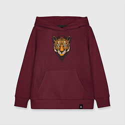 Толстовка детская хлопковая Tiger Style, цвет: меланж-бордовый