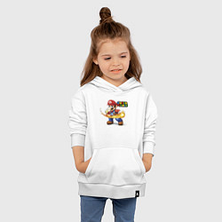 Толстовка детская хлопковая Марио очень крутой!, цвет: белый — фото 2