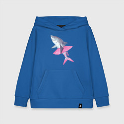 Толстовка детская хлопковая Акула балерина, цвет: синий