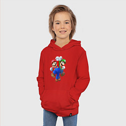 Толстовка детская хлопковая Mario Bros, цвет: красный — фото 2