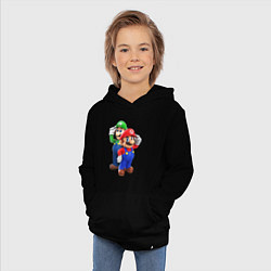 Толстовка детская хлопковая Mario Bros, цвет: черный — фото 2