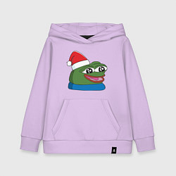 Детская толстовка-худи Pepe, pepe happy, Пепе хеппи, pepe happy new year