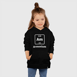 Толстовка детская хлопковая Армениум, цвет: черный — фото 2