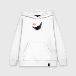 Толстовка детская хлопковая Halloween bat белый, хлопок, цвет: белый