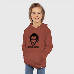 Толстовка детская хлопковая Dr House music, цвет: кирпичный — фото 2