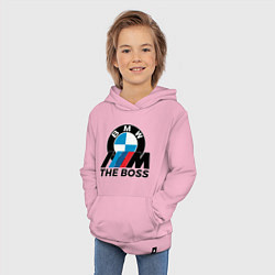 Толстовка детская хлопковая BMW BOSS, цвет: светло-розовый — фото 2
