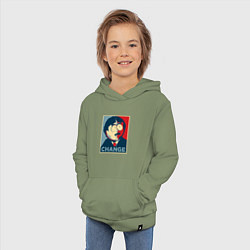 Толстовка детская хлопковая Рэнди Марш, цвет: авокадо — фото 2