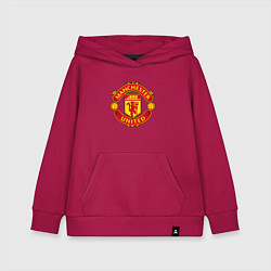 Толстовка детская хлопковая Манчестер Юнайтед логотип, цвет: маджента