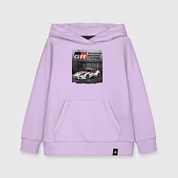 Толстовка детская хлопковая Toyota Gazoo Racing Team, цвет: лаванда