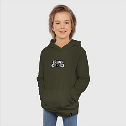 Толстовка детская хлопковая Blink 182 лого, цвет: хаки — фото 2