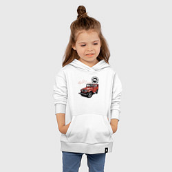 Толстовка детская хлопковая Toyota Land Cruiser Retro, цвет: белый — фото 2