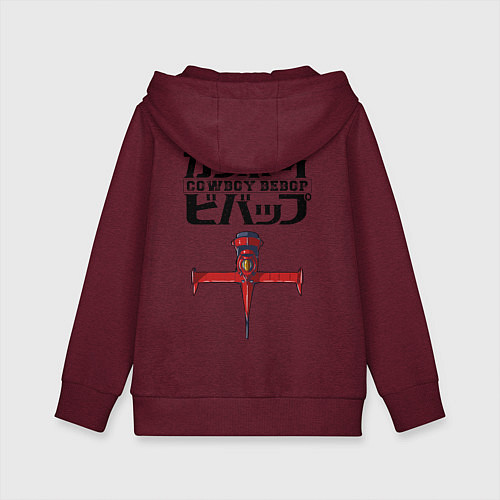 Детская толстовка-худи Эйн & Эд / Меланж-бордовый – фото 2