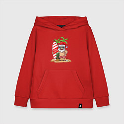 Толстовка детская хлопковая Santa on Vibe, цвет: красный