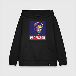 Толстовка детская хлопковая Professor, цвет: черный