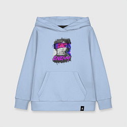 Толстовка детская хлопковая Everywere My Enemy, цвет: мягкое небо