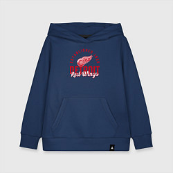 Толстовка детская хлопковая Detroit Red Wings Детройт Ред Вингз, цвет: тёмно-синий