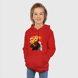 Толстовка детская хлопковая Вкусно говорит Ренгоку , Клинок рассекающий демоно, цвет: красный — фото 2