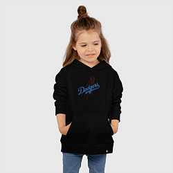 Толстовка детская хлопковая Los Angeles Dodgers baseball, цвет: черный — фото 2