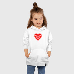 Толстовка детская хлопковая Deltarune красное сердце, цвет: белый — фото 2