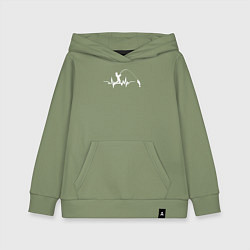 Толстовка детская хлопковая Сердце рыбака, цвет: авокадо