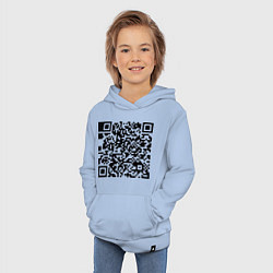 Толстовка детская хлопковая QR-код Скала Джонсон, цвет: мягкое небо — фото 2