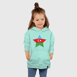 Толстовка детская хлопковая Azerbaijan Star, цвет: мятный — фото 2