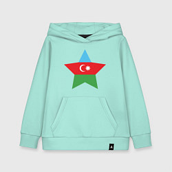 Толстовка детская хлопковая Azerbaijan Star, цвет: мятный