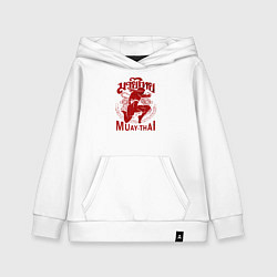 Толстовка детская хлопковая Muay Thai Thailand, цвет: белый