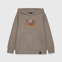 Толстовка детская хлопковая Рок Иноске, цвет: утренний латте