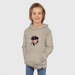 Толстовка детская хлопковая Agust D SUGA BTS, цвет: миндальный — фото 2