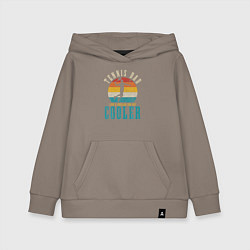 Толстовка детская хлопковая Папа теннисист, это как обычный папа, но круче, цвет: утренний латте