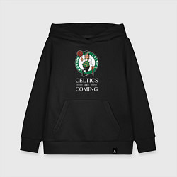 Толстовка детская хлопковая Boston Celtics are coming Бостон Селтикс, цвет: черный