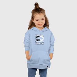 Толстовка детская хлопковая Черный пояс - это белый пояс, который отказался сд, цвет: мягкое небо — фото 2