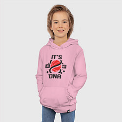 Толстовка детская хлопковая ДНК - Баскетбол, цвет: светло-розовый — фото 2