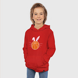 Толстовка детская хлопковая Basketball Bunny, цвет: красный — фото 2