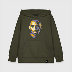 Толстовка детская хлопковая Kobe Face, цвет: хаки