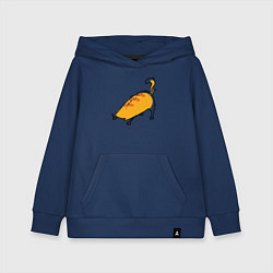 Толстовка детская хлопковая Поклон кота, цвет: тёмно-синий