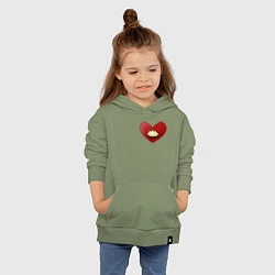 Толстовка детская хлопковая Пельмени в моем сердце, цвет: авокадо — фото 2