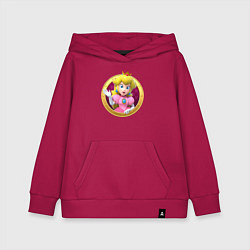 Толстовка детская хлопковая Принцесса Персик Super Mario Video game, цвет: маджента