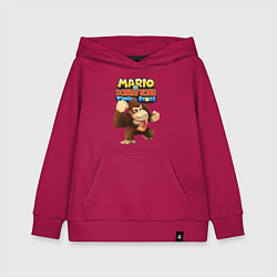 Толстовка детская хлопковая Mario Donkey Kong Nintendo Gorilla, цвет: маджента
