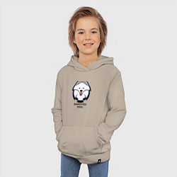 Толстовка детская хлопковая Самоед Team, цвет: миндальный — фото 2
