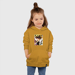Толстовка детская хлопковая Джорно Джованна из ДжоДжо, цвет: горчичный — фото 2