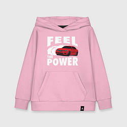 Толстовка детская хлопковая BMW - Почувствуй силу, цвет: светло-розовый