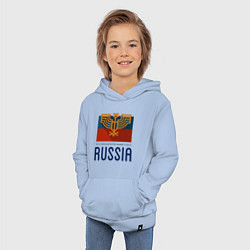 Толстовка детская хлопковая Russia - Союз, цвет: мягкое небо — фото 2