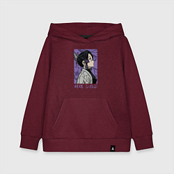 Толстовка детская хлопковая Хашира Шинобу, цвет: меланж-бордовый