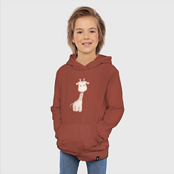 Толстовка детская хлопковая Милый Жирафик, цвет: кирпичный — фото 2