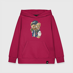 Толстовка детская хлопковая Прикольный мишутка Enjoy, цвет: маджента