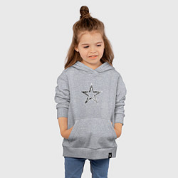 Толстовка детская хлопковая Звезда star, цвет: меланж — фото 2