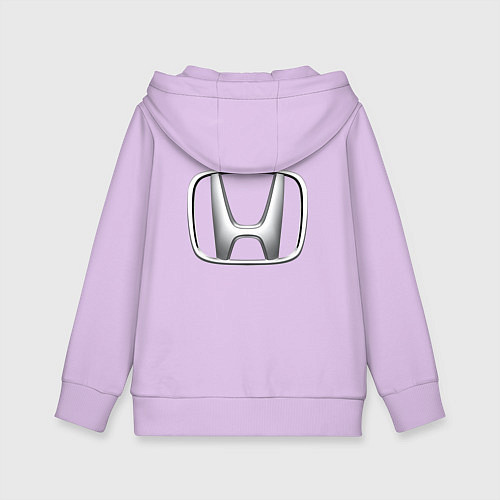 Детская толстовка-худи HONDA ХОНДА LOGO спина / Лаванда – фото 2